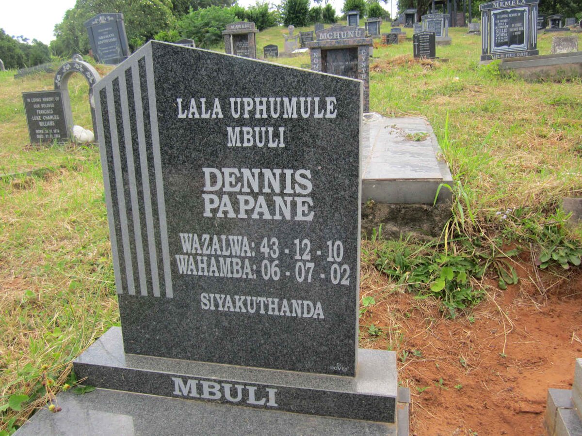 MBULI Dennis Papane 1943-2006