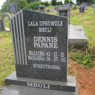 MBULI Dennis Papane 1943-2006