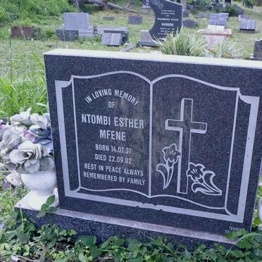 MFENE Ntombi Esther 1931-2002