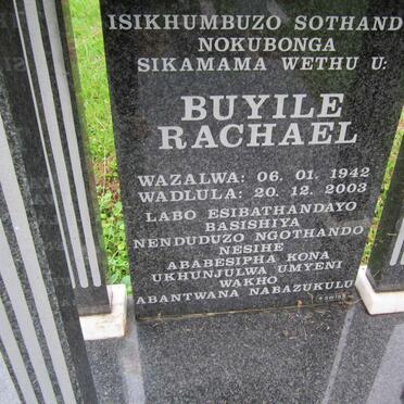 MFUPHI Buyile Rachael 1942-2003