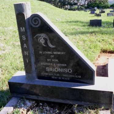 MSANI Siboniso 1987-2011