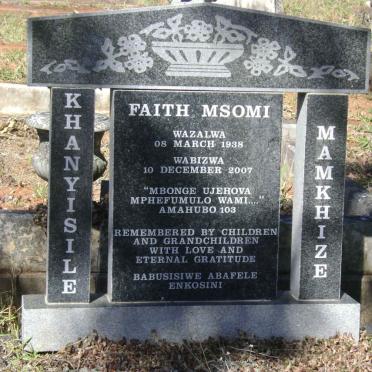 MSOMI Faith 1938-2007