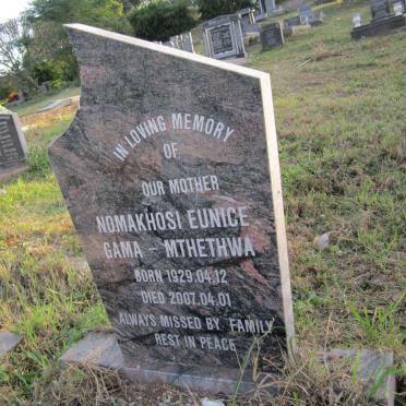 MTHETHWA Nomakhosi Eunice, GAMA 1929-2007