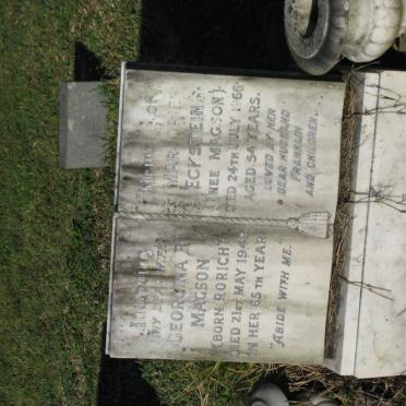 MAGSON Georgina F. nee RORICH -1949 :: ECKSTEIN Marjorie nee MAGSON  -1966