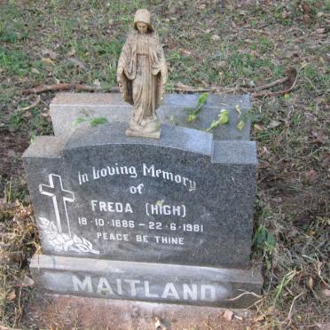 MAITLAND Freda nee HIGH 1886-1981