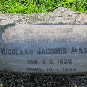 MAREE Nicolaas Jacobus 1928-1959