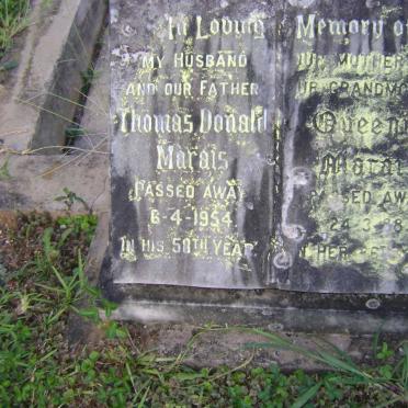 MARAIS Thomas Donald -1954 &amp; Queenie -1988
