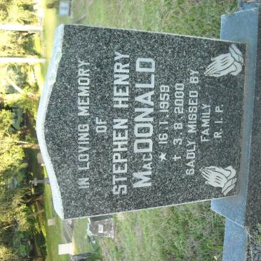 MacDONALD Stephen Henry 1959-2000