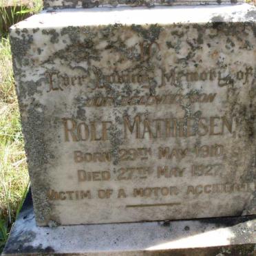 MATHIESEN Rolf 1910-1927