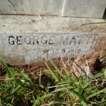 MATTHEW George 1918-198?