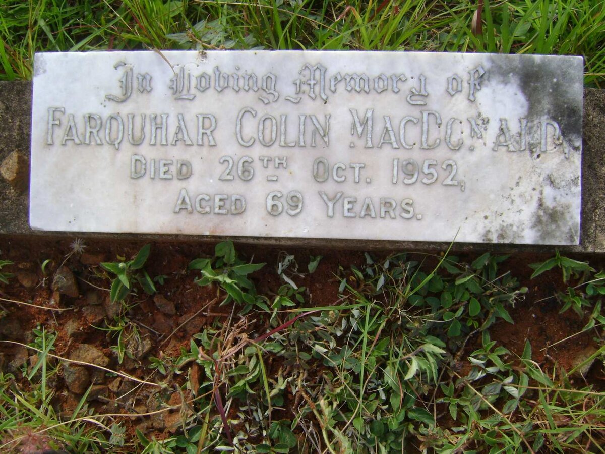 MACDONALD Farquhar Colin -1952