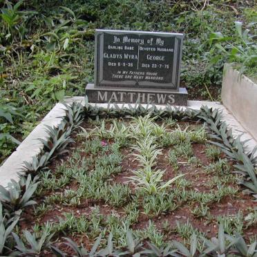 MATTHEWS George -1975 &amp; Gladys Myra -1935