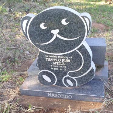 MASONDO Thapelo Kubu Aphile 2011-2011