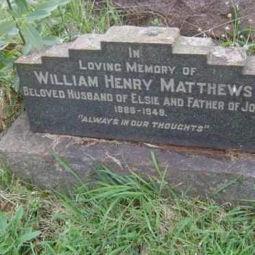 MATTHEWS William Henry 1886-1949
