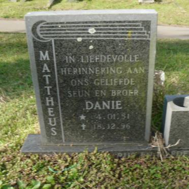 MATTHEUS Danie 1951-1996