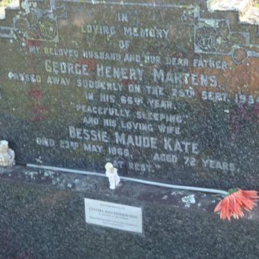 MARTENS George Henry -1954 :: Bessie Maude Kate -1969