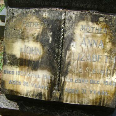 Mac RAE John -1942 &amp; Anna Elizabeth Le SUEUR -1946