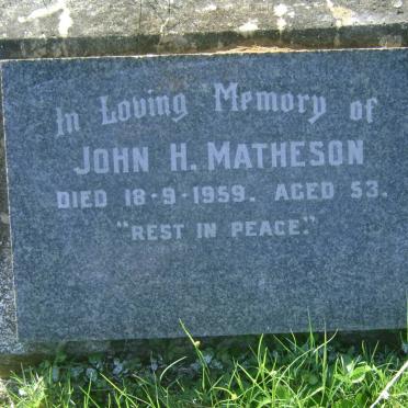 MATHESON John H. -1959