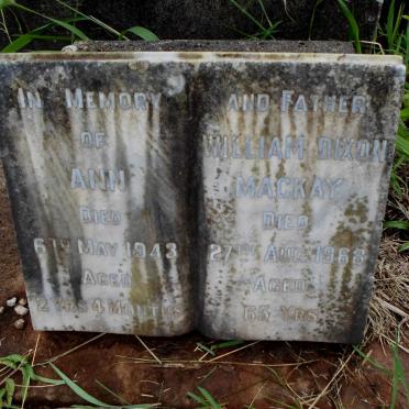 MACKAY William Dixon -1968 :: MACKAY Ann -1943