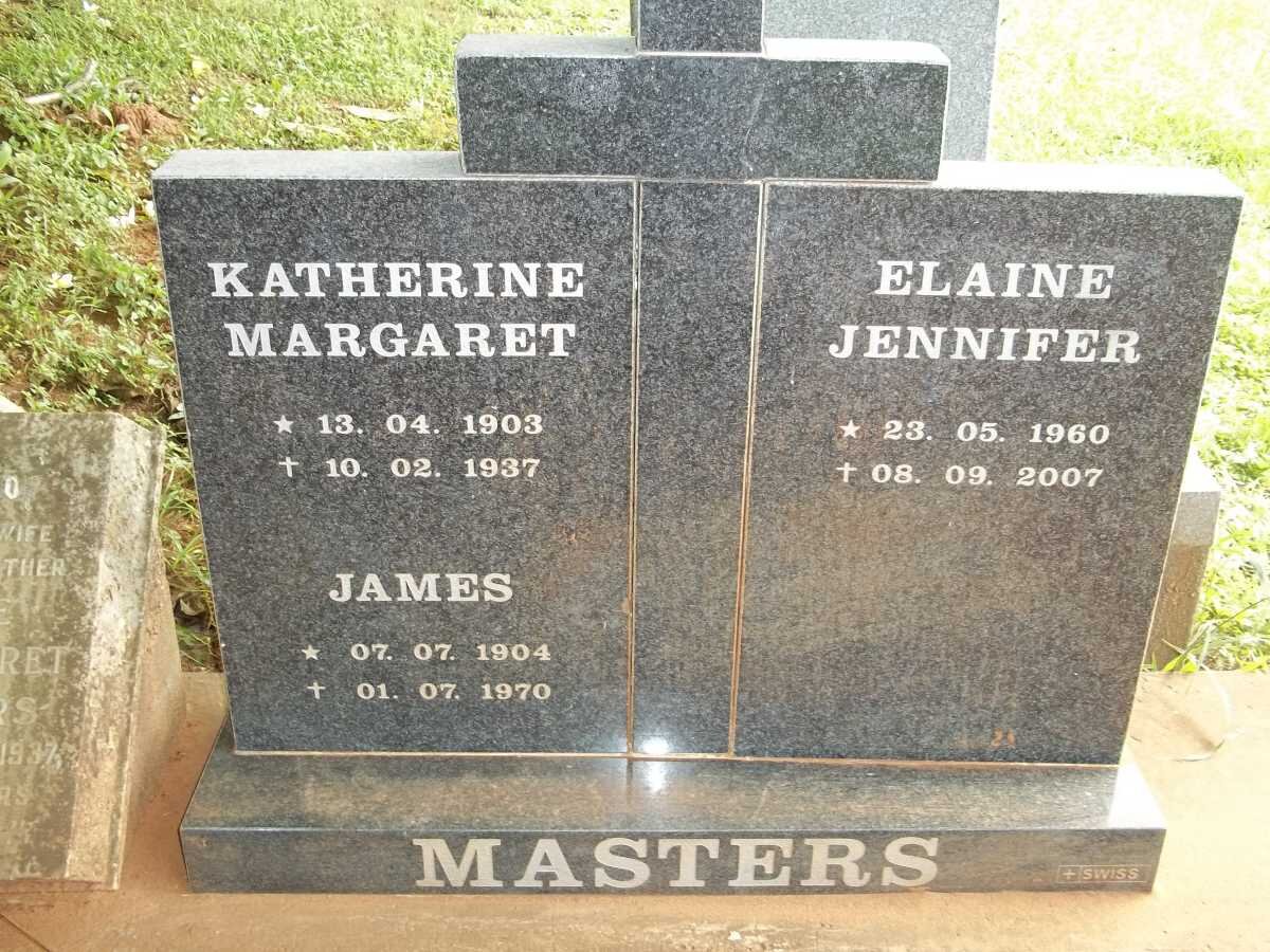 MASTERS James 1970- &amp; Katherine Margaret -1937 :: Masters Elaine Jennifer 1960-2007