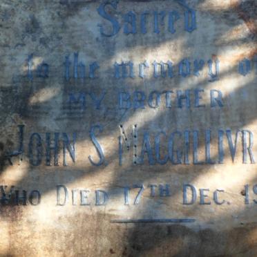 MACGILLIVRAY John S. -1925 &amp; Margaret S. -1939 :: MACGILLIVRAY Eleanor -1968