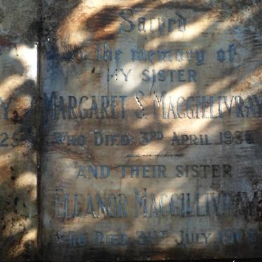 MACGILLIVRAY John S. -1925 &amp; Margaret S. -1939 :: MACGILLIVRAY Eleanor -1968