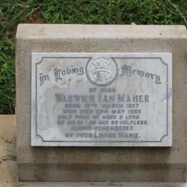 MAHER Warwich Ian 1907-1950