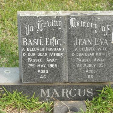 MARCUS Basil Eric -1965 &amp; Jean Eva -1991