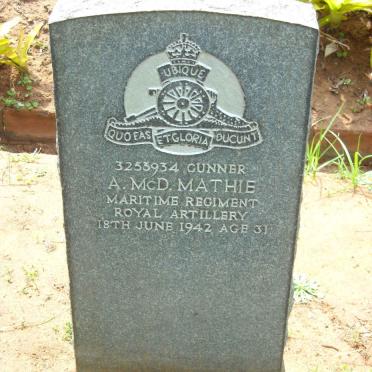 MATHIE A. McD. -1942