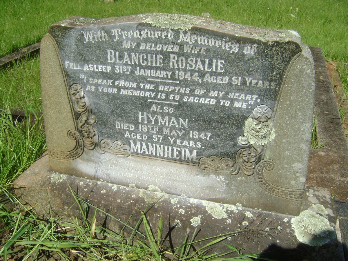 MANNHEIM Hyman -1947 &amp; Blanche Rosalie -1944