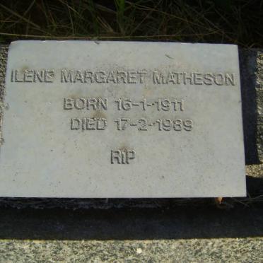 MATHESON Ilene Margaret 1911-1989