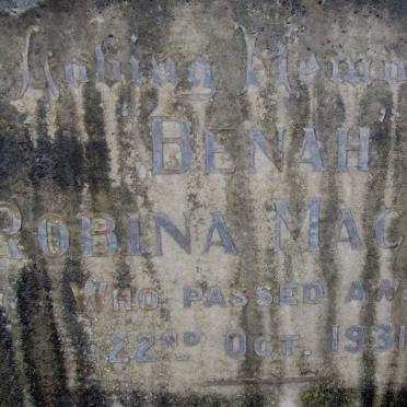 MACKAY Benah Robina -1931