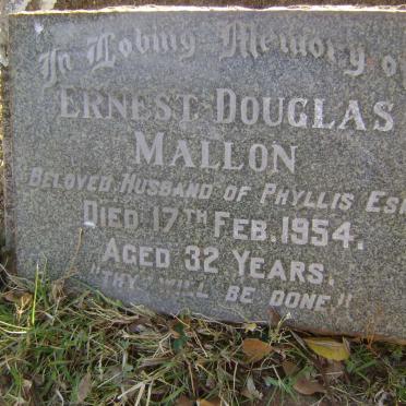 MALLON James Watson -1944 &amp; Maria Elizabeth -1962 :: MALLON Ernest Douglas -1954