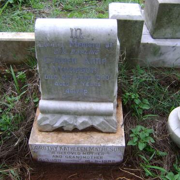 MATHESON Dorothy Kathleen 1911-1982 :: MATHESON Colleen Anne -1940