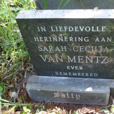 MENTZ Sarah Cecilia, van -1984