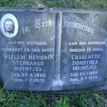 MEINTJES Willem Hendrik Stephanus 1890-1970 &amp; Charlotte Dorothea 1894-1974