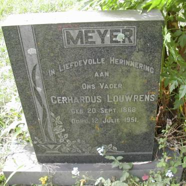 MEYER Gerhardus Louwrens 1868-1951