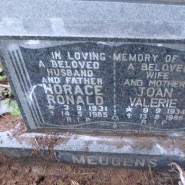 MEUGENS Horace Ronald 1931-1985 &amp; Joan Valerie 1934-1988