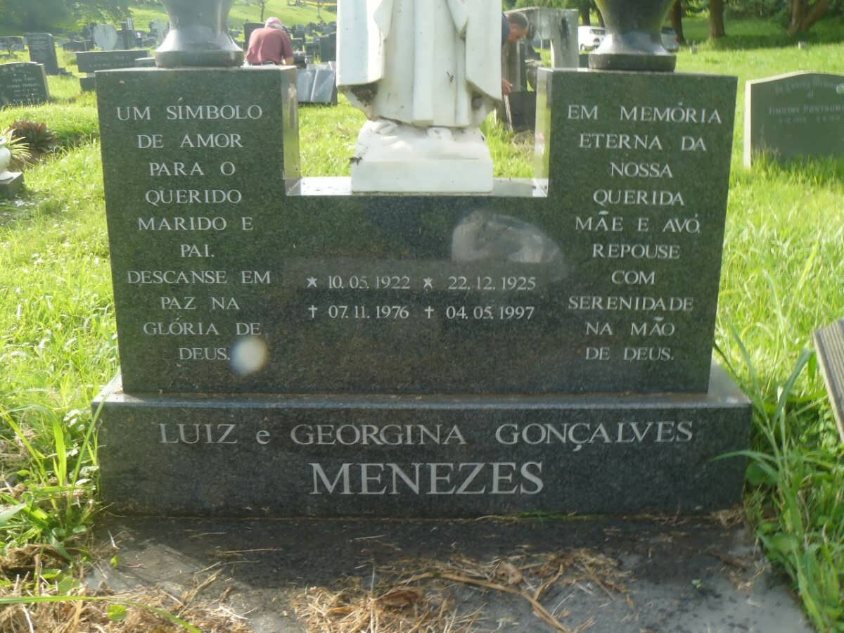 MENEZES Luiz 1922-1976 &amp; Georgina Goncalves 1925-1997