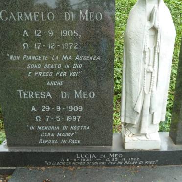 MEO Carmelo, di 1908-1972 &amp; Teresa 1909-1997 :: DI MEO Lucia 1932-1952