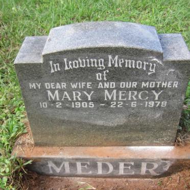 MEDER Mary Mercy 1905-1978