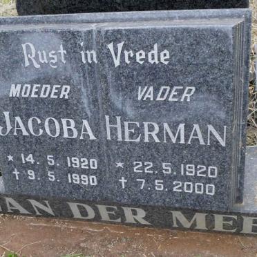 MEER Herman, van der 1920-2000 &amp; Jacoba 1920-1990