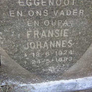 MEIRING Fransie Johannes 1924-1983 &amp; Susarah Susanna 1927- 