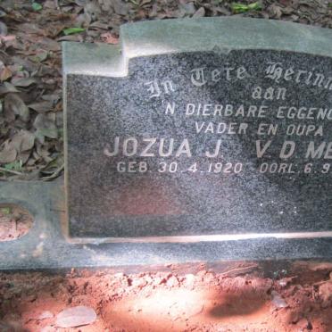 MERWE Jozua J., van der 1920-1985