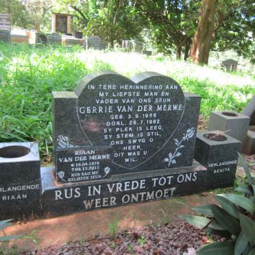 MERWE Gerrie, van der 1956-1982 :: VAN DER MERWE Riaan 1978-2015