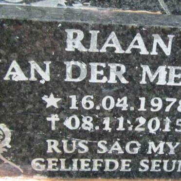 MERWE Gerrie, van der 1956-1982 :: VAN DER MERWE Riaan 1978-2015