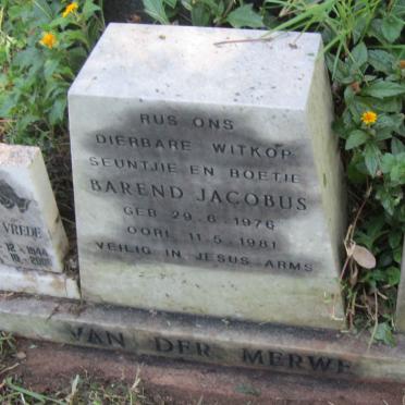 MERWE Oupa, van der 1944-2006 :: MERWE Barend Jacobus, van der 1976-1981 