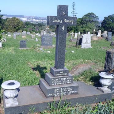 MITCHELL Yvonne Valerie, YORKE 1925-1978 :: LISSIMAN Roy 1919-1972 &amp; Lorna Doreen 1921-2011