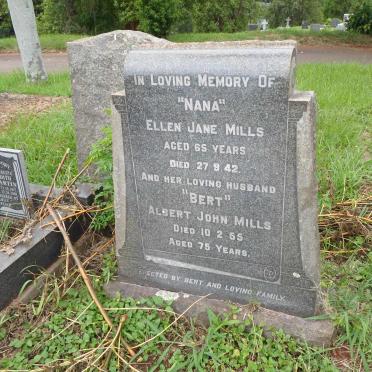 MILLS Albert John -1955 &amp; Ellen Jane -1942