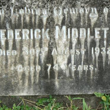 MIDDLETON Frederick -1932